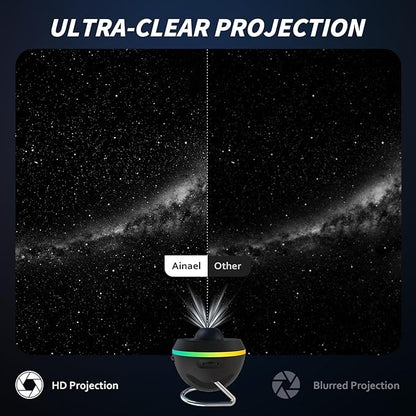 Galaxy Projector, Star Projectors Home Planetarium Space Ceiling Starry Sky Night Light with Light Strip, Meteor and Galaxy Projector & 2 Films Set for Kid Adult