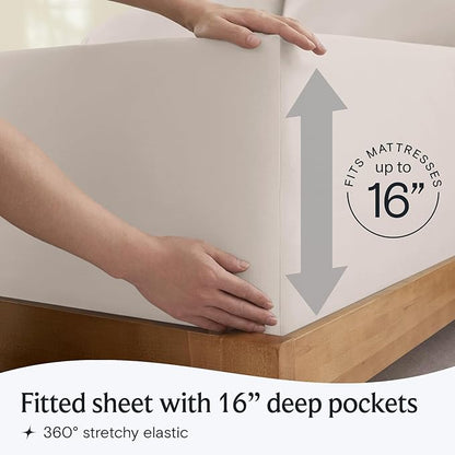 LuxClub 3 PC Twin Sheet Set, Deep Pockets Wrinkle Free Cooling Bed Sheets Hotel Bedding for Women, Men, Kids & Teens, Includes 1 Fitted Sheet, 1 Flat Sheet and 1 Pillowcase-Silky Soft Linen