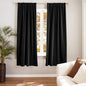 Lazzzy Velvet Blackout Curtains Thermal Insulated Room Window Drapes Super Soft Luxury Curtains for Living Room Bedroom Rod Pocket 2 Panels, Black, 42" W x 72" L
