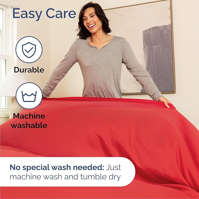 Cal King 6 Piece Sheet Set - Cooling, Comfy & Breathable - Hotel Luxury Bedding, Includes Fitted Sheet for Women, Men, Kids and Teens - 1 Flat, 1 Fitted Sheet, 4 Pillowcases with Deep Pockets - Red