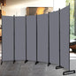Room Divider Folding Privacy Screens with Lockable Wheels, 132'' Fabric Partition Room Dividers Freestanding Room Divider Panel for Room Separation, Wall Divider for Home Office Bedroom Studio Decor
