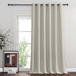 NICETOWN Sliding Door Curtain 108 inches Long, Grommet Privacy Room Darkening Window Treatment Sound Reducing Room Divider for Bedroom, 1 Panel, Natural, W80 x L108