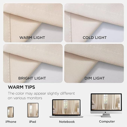 Joydeco Velvet Curtains White Blackout Curtains Thermal Insulated 96 inches Long Window Curtains Super Soft Room Darkening Drapes for Bedroom Living Room Elegant Rod Pocket 2 Panels Cream White