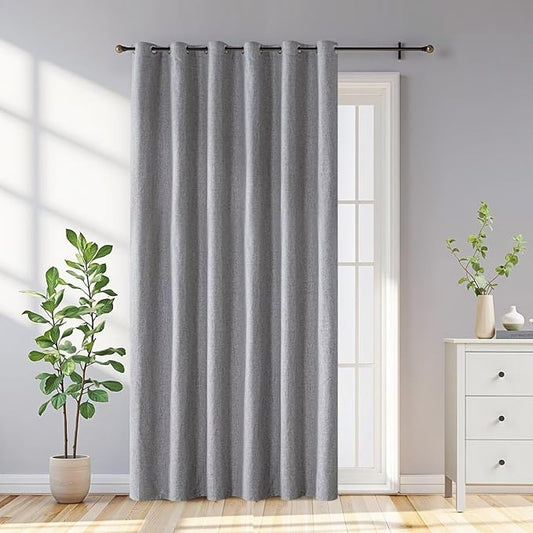 100% Blackout Curtains 96 Inch Length 2 Panels Set, Black Out Curtains for Living Room, Light Grey Thermal Insulated Grommet Drapes Bedroom Luxury Decor Privacy(70W × 96L inch, Light Grey)