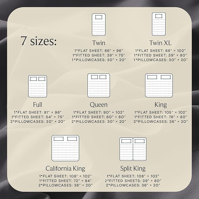 LuxClub 4 PC Full Sheet Set, Deep Pockets Wrinkle Free Cooling Bed Sheets Hotel Bedding for Women, Men, Kids & Teens, Includes 1 Fitted Sheet, 1 Flat Sheet and 2 Pillowcases-Dark Grey