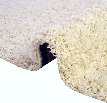 Unique Loom Solid Shag Collection Area Rug (4' 1" x 6' 1" Rectangle, Pure Ivory)