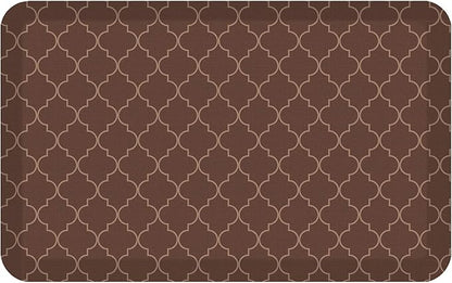 NewLife by GelPro Anti-Fatigue Designer Comfort Kitchen Floor Mat, 20x32”, Trellis Walnut Stain Resistant Surface with 3/4” Thick Ergo-foam Core for Health and Wellness