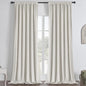 Joydeco Customized Curtains, 100% Blackout Curtains for Bedroom and Living Room, Heavy Duty Luxury Thermal Insulated Ivory White Velvet Curtains Rod Pocket & Back Tab 1 Panel, Custom Size
