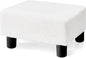 BRIAN & DANY Small Foot Stool Ottoman, Footstool with Legs, Teddy Velvet Foot Rest for Living Room, Bedroom and Office, White