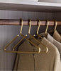 Premium Matte Gold Aluminum Coat Hangers 6 Piece Set, 16.5” Extra Smooth & Durable Metal Shirt Dress Hanger,Aluminum Alloy Hanger,Clothing Support,Clothing Hang