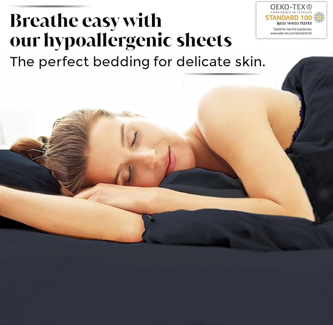 Split King Size Sheet Set | 2 Fitted Sheets for Sleep Number & Adjustable Beds | Organically Grown | Ultra Soft & Cooling |100% Viscose | 17" Deep Pocket [Charcoal Grey]