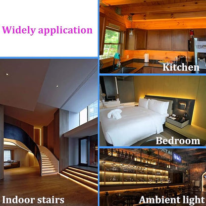 WOBANE LED Strip Lights 32.8ft Warm White, Dimmable Light Strip Kit with Remote and ETL Listed Power Supply, 600 LEDs Supper Bright Tape Lights for Room, Kitchen, Bed, Under Cabinet, Wardrobe, 3000K