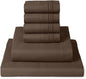 Mellanni Queen Sheet Set - 6-Piece Iconic Collection Bedding, (Including 4 Pillowcases), 16-Inch Deep Pocket, Easy Care, Extra Soft, Cooling Sheets, Brushed Microfiber - Brown