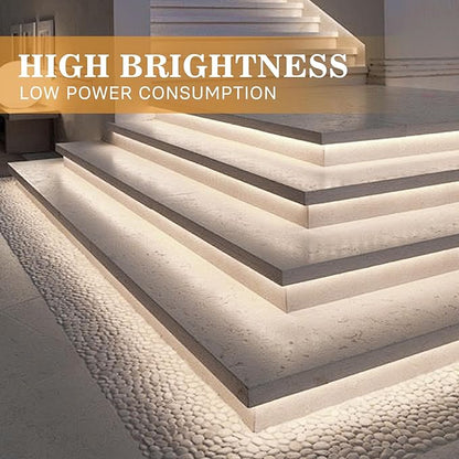 COB LED Strip, 16.4ft White LED Strip Light, Dimmable LED Light Strip 4000K Bright Neutral White, CRI92+, 8mm Width, 24V Flexible LED Tape Light for TV, Bedroom, Kitchen Cabinet, Closet, Home.