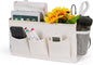 Ozzptuu Bedside Storage Caddy/Bedside Hanging Storage Bag for Headboards Bunk Beds Dorm Rooms Book Phone Magazine Holder (New White)