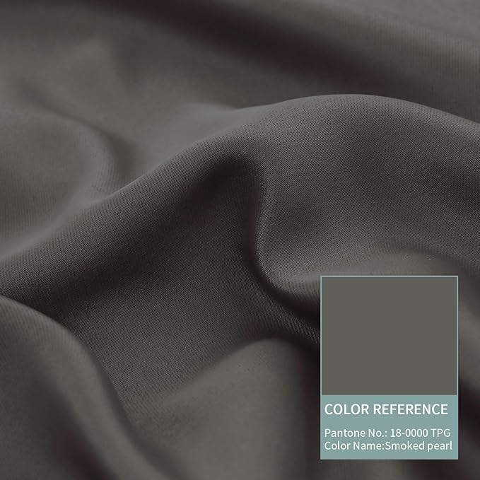 BGment Grey Blackout Curtains 84 Inches Long 2 Panels Set for Living Room, Thermal Insulated 100% Light Blocking Curtains & Drapes, Grommet Soundproof Curtains for Bedroom Window, Each 38 Wide