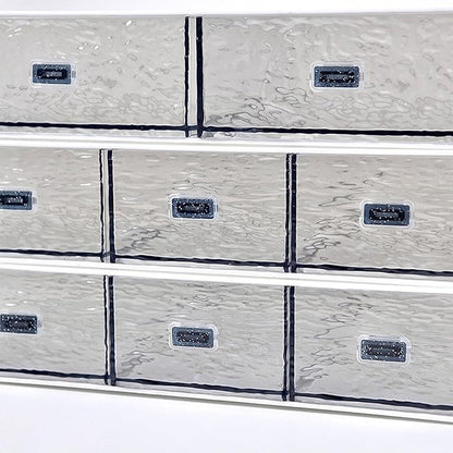 Desk Drawer Organizer, Stackable Plastic Storage Drawer, Grocery Organizer For Stationery/Office Supplies (New White, 1 Compartment)