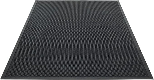 Guardian Easy Step Scraper 4X6 (45in x 69in) Indoor/Outdoor, Heavy-Duty, Solid Rubber Floor Mat,Black