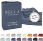 Bella Coterie Luxury Bamboo Viscose Full Size Sheet Set | 100% Organically Grown | Ultra Soft | Cooling for Hot Sleepers | 18" Deep Pocket [Slate Blue]