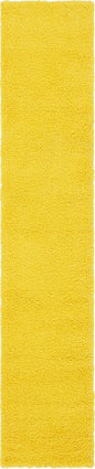 Unique Loom Solid Shag Collection Area Rug (2' 6" x 13' 1" Runner, Tuscan Sun Yellow)