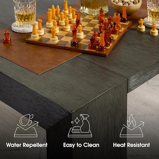 Transformer Table - Solid Wood Extendable Dining Table, Seats 2-12, Extendable Dining Room Table, Space-Saving Furniture, Expandable Dining Furniture (Dark Grey, Table + Bench + Coffee Table)