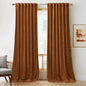 RYB Home Heavy Duty Velvet Curtains & Drapes, Room Darkening Noise Reducing Window Treatment for Living Room Bedroom Privacy Draft Block Shades for Stuido, Golden Oak, W52 x L72 inch, 2 Panels