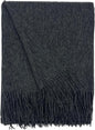 Alashan Cashmere Blend Ripple Finish Woven Throw (Charcoal)