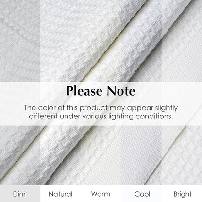 Salt Earth 100% Cotton Throw Blanket, Queen, 90"X92" Waffle Throws for Home, Bedrooms, Outdoor and Office Couch, Modern & Cozy Room Decor Blankets, Lightweight, All Season Western Blanket(White)