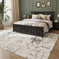 5x7 Area Rug Living Room Rugs - Machine Washable Neutral Abstract Rugs for Dinning Room Indoor Floor Non Silp Rug Carpet for Bedroom Home Office Decor - Black White