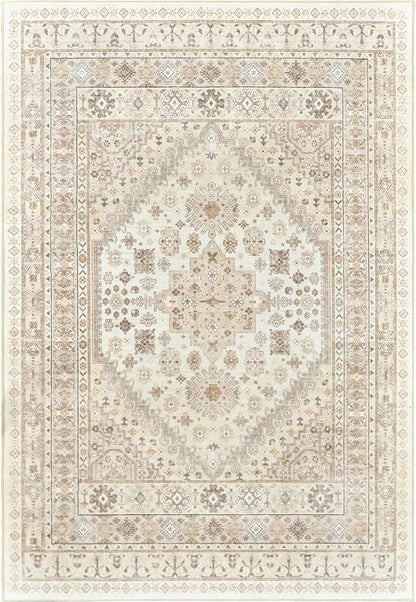 zesthome 8x10 Area Rugs for Living Room,Non-Slip Backing Washable Rugs,Vintage Large Area Rug，Stain Resistant Home Decor Rug