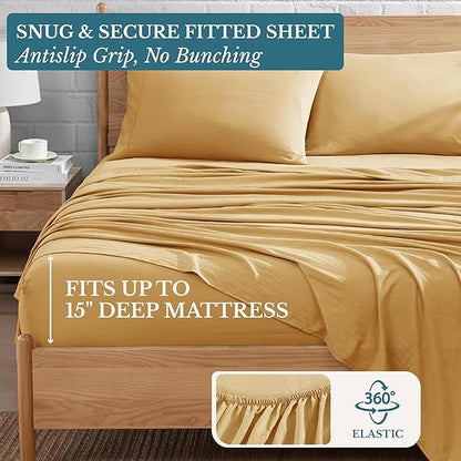 Casa Platino Twin Bedding Set, Ultra Soft & Cozy Bedding, Pre-Washed Twin Sheets, Brushed Microfiber Sheets, Fade Resistant, Includes Flat Sheet, Fitted Sheet and 1 Pillowcase – Cocoon