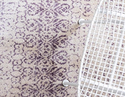 Unique Loom Del Mar Collection Area Rug - Jennifer (10' 6" x 16' 5" Rectangle, Purple/ Ivory)