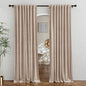 RYB HOME Velvet Room Divider Curtains for Space Separation, Noise Reduce Barrier for Nursery, Large Window Curtains for Sliding Glass Door, Blush, W 62 x L 84, 2 Panels Set