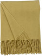 Alashan Cashmere Blend Ripple Finish Woven Throw (Lemon Sun)