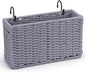 Cotton Rope Woven Bedside Caddy for Dorm Bed, Foldable Bedside Shelf Bunk Bed Accessories, College Dorm Room Essentials Hanging Organizers Storage Basket, Room Decor Magazine File Holder (Gray)