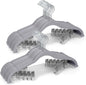 Velvet Pants Hangers 20 Pack with Adjustable Clips, Space-Saving Slim Flocked Hangers, Heavy Duty & Non-Slip Felt Clothes Hangers for Pants, Skirts, Dresses, and Jeans(Grey)