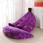 Banana Bean Bag Chair with Ottoman, Floor Sofa Bed with Footrest, Comfy Convertible Lounger for Adults, Plush Couch for Bedroom, Living Room or Dorm, L-Violet
