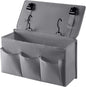 LASAMOLL Bedside Caddy Bedside Storage Organizer,Bed Caddy With Thickened Material Suitable for Homes, Dormitories, Hospitals, Cribs, RVs，Great for Magazines,Books,Remote, Phone (Grey)
