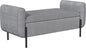 SONGMICS Storage Bench with Armrests, Ottoman for Living Room, Bedroom, Entryway, Steel Legs, Light Gray ULOM072G02