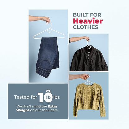 Neaties Heavy Duty Clothes Hangers 100+ Pack (216 Count) – Made in The USA – 8lb Capacity Plastic Hangers for Adult Clothing – Durable for Pants, Coats, Jackets, or Jeans – Blue