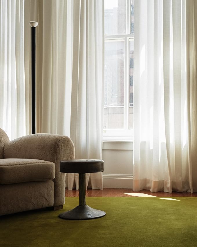 Hand-Tufted Wool Rectangle Area Rug – Soft Premium Wool Carpet for Living Room, Bedroom & Home Décor – 3X5 ft| Milano Green – Durable, Non-Slip Backing, Handcrafted Rug