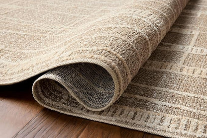 Loloi Amber Lewis Bexley Collection BEX-05 Mushroom/Natural 4'-0" x 6'-0" Accent Rug Neutral, Textured, Living, Bedroom, Dining, Carpet