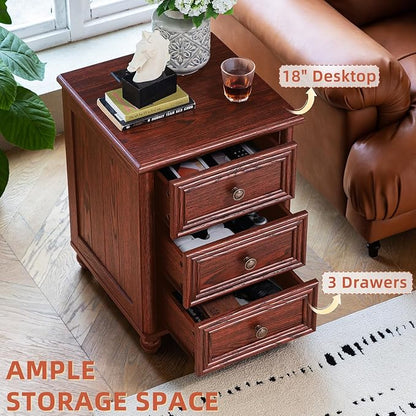 Farmhouse Dressers & Night Stand Set of 4, Wood 54" Wide Dresser & 45" Tall Chest of Drawers, 18" with Charging Station Nightstand Set of 2, Bedroom Furniture Dresser Set for Home Living Room Hallway