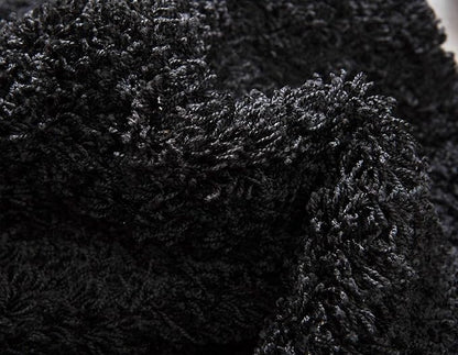 Unique Loom Solid Shag Collection Area Rug (2' 6" x 16' 5" Runner, Jet Black)