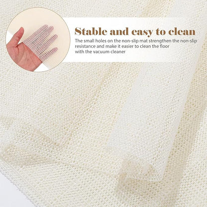 SAFIGLE Rubber Rug Pad Non Skid Rug Pad 200X300Cm Natural Rubber Anti Slip Floor Protector on Hardwood and Carpeted Stairs