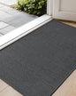 Color&Geometry Ultra-Thin Indoor Door Mat, 21"x31" Low-Profile Non-Slip Entryway Rug with Modern Geometric Texture, Washable Doormat for Entrance, Front Doors, Grey (FOLD)