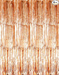 GOER 3.2 ft x 8.2 ft Metallic Tinsel Foil Fringe Curtains Party Photo Backdrop Party Streamers for Birthday,Graduation,New Year Eve Decorations Wedding Decor (4 Packs,Champagne Gold)