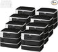 Comforter Storage Bag - Large Capacity Blanket Storage Bags 3-Layer Ultra Space Saving Self Compression Organizer, Washable Compression Bags for Storage Comforter Blanket, 8-Pack, Black