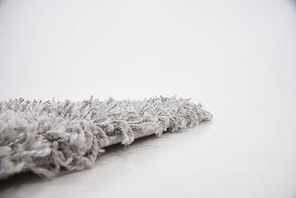 Unique Loom Solid Shag Collection Area Rug (2' x 6' 5" Runner, Cloud Gray)