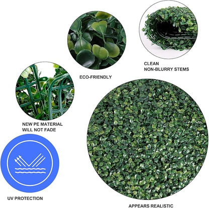 ZHZCJB 10 X 10 in Artificial Grass Wall Panel Backdrop,UV-Anti Greenery Boxwood PanelsEquipped with Double Sided Adhesive Tape, for Indoor Outdoor Grass Wall Backdrop